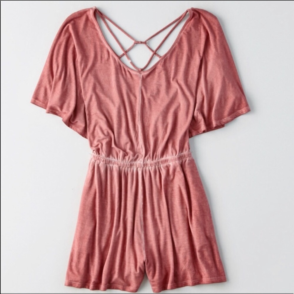 AEO Mauve Strappy Romper